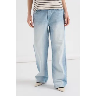 Karl Kani, Blugi relaxed fit cu aspect decolorat, Albastru deschis, 27