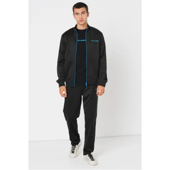 Karl Lagerfeld, Bluza de trening cu buzunare oblice, Negru, S
