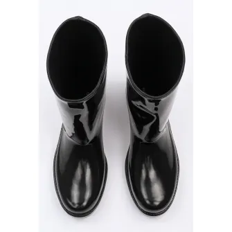 Karl Lagerfeld, Cizme mid-calf, fara inchidere, Negru, 35
