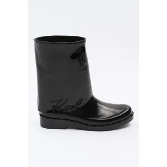 Karl Lagerfeld, Cizme mid-calf, fara inchidere, Negru, 37