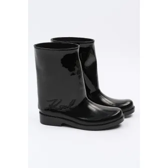 Karl Lagerfeld, Cizme mid-calf, fara inchidere, Negru, 40