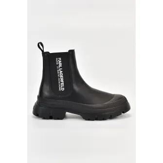 Karl Lagerfeld, Ghete Chelsea cu imprimeu logo, Negru, 41