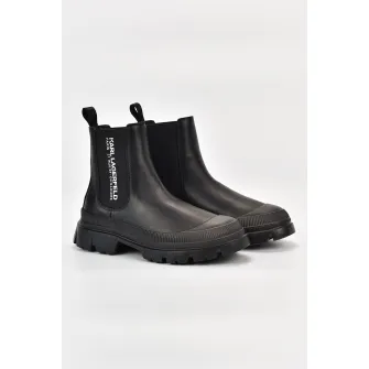 Karl Lagerfeld, Ghete Chelsea cu imprimeu logo, Negru, 41