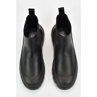 Karl Lagerfeld, Ghete Chelsea cu imprimeu logo, Negru, 41