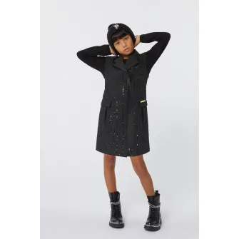 KARL LAGERFELD KIDS, Bluza cu logo, Negru, Alb, 162 CM