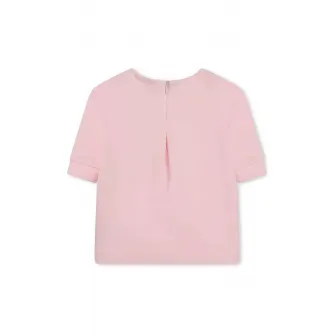 KARL LAGERFELD KIDS, Rochie-tricou cu imprimeu logo, Roz pastel, 60 CM