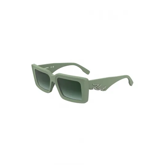 Karl Lagerfeld, Ochelari de soare dreptunghiulari cu logo, Verde