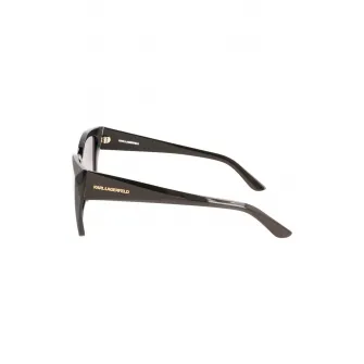 Karl Lagerfeld, Ochelari de soare patrati cu detalii logo, Negru, 55-16-145 Standard