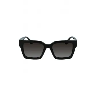 Karl Lagerfeld, Ochelari de soare supradimensionati patrati cu lentile in degrade, Negru, 52-19-140 Standard