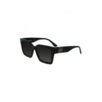 Karl Lagerfeld, Ochelari de soare supradimensionati patrati cu lentile in degrade, Negru, 52-19-140 Standard