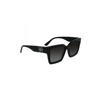 Karl Lagerfeld, Ochelari de soare supradimensionati patrati cu lentile in degrade, Negru, 52-19-140 Standard