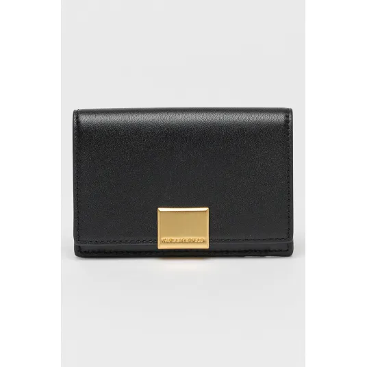 Karl Lagerfeld, Portcart de piele Forever, Negru