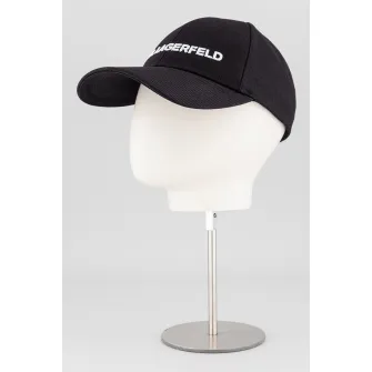 Karl Lagerfeld, Sapca ajustabila cu logo Essential, Negru, Alb optic