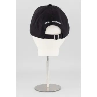 Karl Lagerfeld, Sapca ajustabila cu logo Essential, Negru, Alb optic