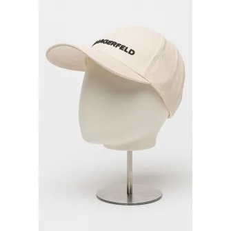 Karl Lagerfeld, Sapca ajustabila cu logo Essential, Negru, Bej deschis
