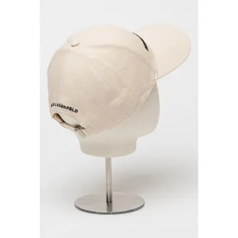 Karl Lagerfeld, Sapca ajustabila cu logo Essential, Negru, Bej deschis