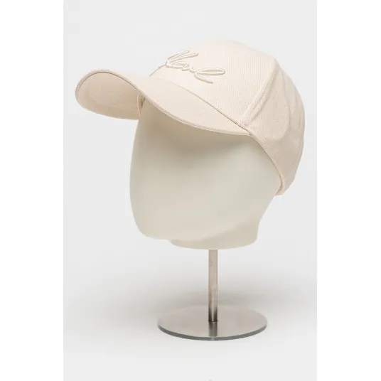 Karl Lagerfeld, Sapca cu logo Signature, Maro nisip