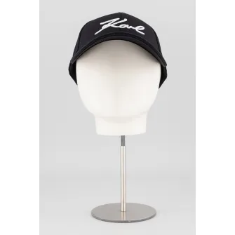 Karl Lagerfeld, Sapca cu logo Signature, Negru, Alb optic