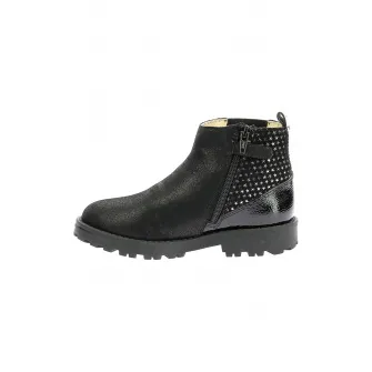 Kickers kids, Ghete de piele, Negru, 24 EU