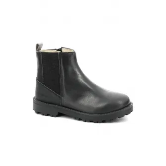 Kickers kids, Ghete de piele, Negru, 24 EU