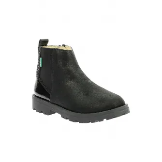 Kickers kids, Ghete de piele, Negru, 24 EU