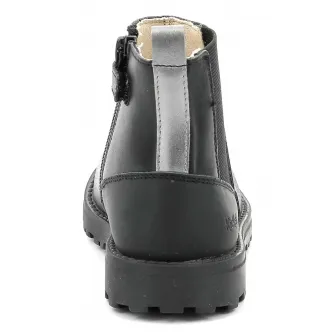 Kickers kids, Ghete de piele, Negru, 24 EU