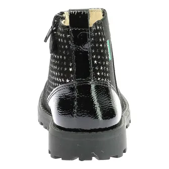 Kickers kids, Ghete de piele, Negru, 24 EU