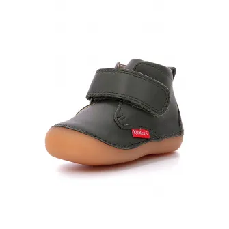 Kickers kids, Ghete din piele Sabio, Kaki, 18 EU