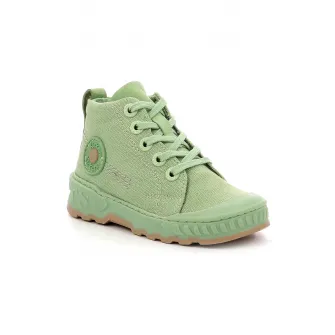 Kickers kids, Tenisi textili cu fermoar, Verde pal, 30 EU