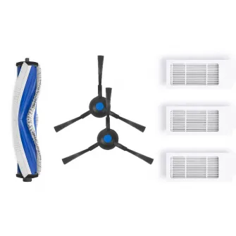 Kit 5 accesorii originale ECOVACS, Perie principala, filtru, perie laterala, multicolor