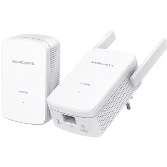 Kit Adaptor Powerline Mercusys MP510 KIT, AV1000 Gigabit, 2 antene Wi-Fi