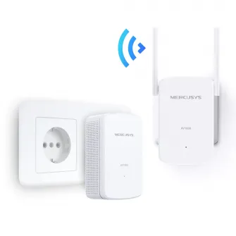 Kit Adaptor Powerline Mercusys MP510 KIT, AV1000 Gigabit, 2 antene Wi-Fi
