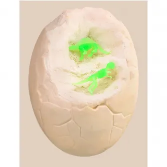 Kit arheologie Mappy Dinosaur Eggs, cu 12 dinozauri fosforescenti si accesorii specifice excavarii
