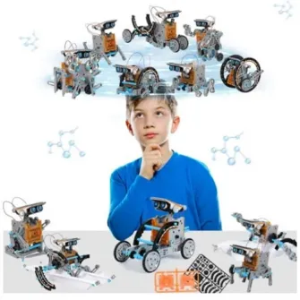 Kit de constructie roboti Mappy 12in1 - K200, incarcare solara