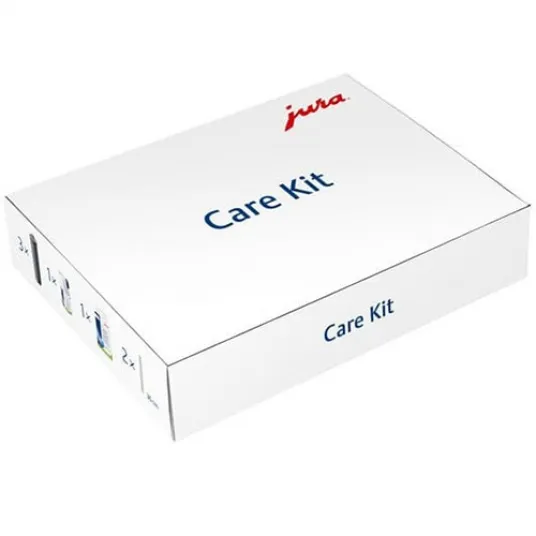 Kit de intretinere JURA (cu filtru Claris Smart+) I Trei filtre CLARIS Smart+, mini-tablete pentru curatarea sistemului de lapte cu dozaj, 30 de curatari, un set de 6 pastile curatare in 3 etape si doua furtunuri pentru lapte