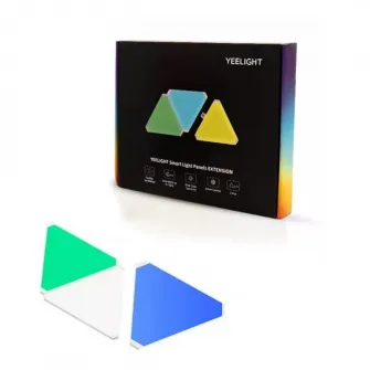 Kit extensie panouri luminoase LED RGB modulare inteligente Yeelight Smart Light Panels YLFWD-0013, 3 panouri, 2W/panou