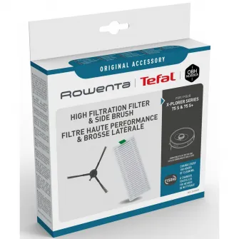 Kit filtru de inalta performanta si perii laterale ZR185002, pentru aspirator robot Rowenta X-Plorer S75  S75+