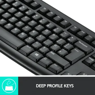 Комплект Logitech Wireless Desktop MK270, USB 2.0, разводка US INTL, Черный