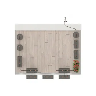 Kit pentru irigatii Claber 907640000, furtun 20 m, racord prindere, fitinguri, stabilizator presiune, picuratoare reglabile, sistem de cuplare Quick-Click