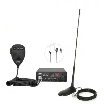 CB PNI Escort Комплект радиостанции HP 8001 ASQ + наушники HS81 + магнитная антенна CB PNI Extra 45