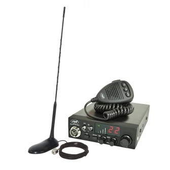 Комплект Радио CB PNI Escort HP 8024 ASQ 12/24V + Антенна CB PNI Extra 45 с магнитом