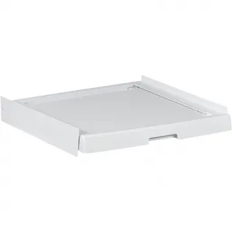 Kit suprapunere uscator si masina de spalat Haier HASTKU10, Adancime reglabila 47-62 cm, Raft Retractabil, Alb