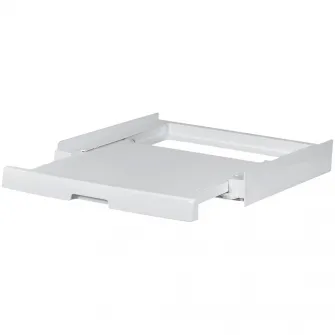 Kit suprapunere uscator si masina de spalat Haier HASTKU10, Adancime reglabila 47-62 cm, Raft Retractabil, Alb