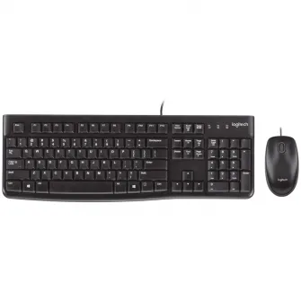 Комплект клавиатуры и мыши Logitech MK120, черный