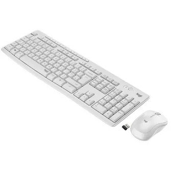 Комплект беспроводных клавиатуры и мыши Logitech MK295 Silent, раскладка US INTL, кремово-белый