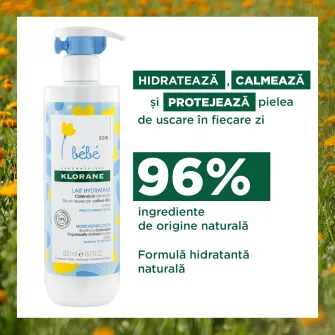Klorane Bebe lapte hidratant, 500 ml