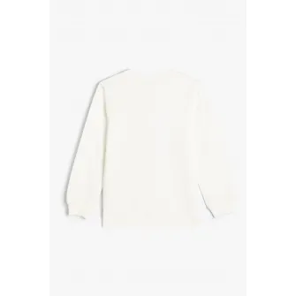 KOTON, Bluza de trening cu imprimeu cu desene, Alb, Roz, 110-116 CM