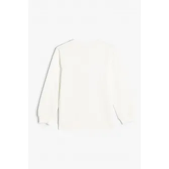 KOTON, Bluza de trening cu imprimeu cu desene, Alb, Roz, 122-128 CM