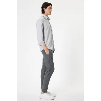 KOTON, Camasa regular fit cu model uni, Gri deschis, S