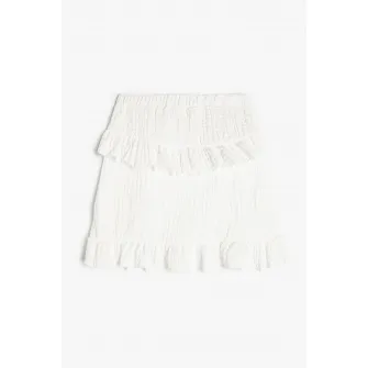 KOTON, Fusta cu volane, Alb, 122-128 CM